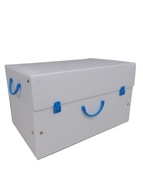 Krabička na zakladače 500x320x290 biela a modrá