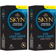 Unimil SKYN ELITE EXTRA MOISTURIZED nelatexové tenké kondómy, 20 ks.