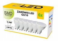 6x GU10 LED žiarovka 160lm 1,5W STUDENÁ