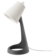 IKEA MODERN Stolná lampa Biela Tmavosivá