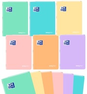 Zápisník s PP obalom A4, 60 listov OXFORD easyBook Pastel - SET 6 farieb