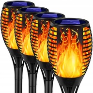 4x LED solárna lampa Flame effect TORCH