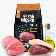 Teľacie mäso na panvici s kačacou 1,6 kg pre mačky chrumkavé M