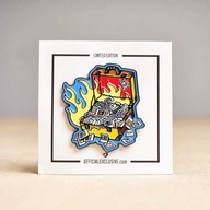 Flaming Photo Suitcase pin