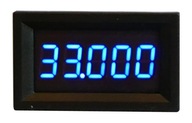 LED panelový voltmeter 0-33 000V DC modrý