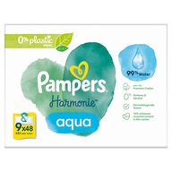 Pampers Harmonie Aqua vlhčené obrúsky 9x48 ks.