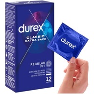 Durex EXTRA SAFE kondómy, bezpečné, hrubšie a zvlhčené, 12 ks.