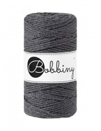 Bavlnená šnúra 3PLY 3mm Bobbiny Graphite