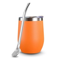 Sada Yerba mate: Matero Termico Orange 360 ​​ml + Bombilla Rosario inox