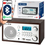 KUCHYNSKÉ RÁDIO STAVEBNÉ BLUETOOTH PRENOSNÉ RETRO LCD HODINY FM ANTÉNA USB