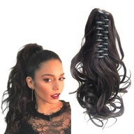 PONY Curly Claw Ponytail Extensions Ponytail Extensions Ponytail 38CM Tmavohnedá