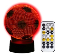 FUTBALOVÁ 3D LED NOČNÁ LAMPA + DARČEK NA DIAĽKOVÉ OVLÁDANIE