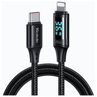 MCDODO KÁBEL S DISPLEJOM USB-C LIGHTNING 36W 1M PRE IPHONE X 11 12 13 14