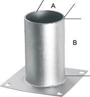 Stožiarová základňa so skrutkovanou kruhovou kotvou 101x150mm