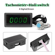 4-miestny zelený LED tachometer RPM rýchlomer