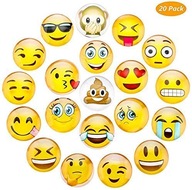 LESFIT EMOJI magnety na chladničku 20 balení 3D emotikony