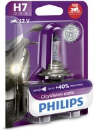 Motocykel PHILIPS H7 BULB City Vision MOTO 40%+