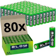 80x VÝKONNÁ BATÉRIA HEAVY DUTY BLOW AA LR6 R6 FINGERS 1,5V SADA BATÉRIÍ