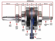 Kľukový hriadeľ ATV 200 ccm BASHAN QUAD PIN 13 mm