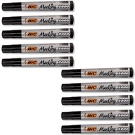 BIC Round Permanent Marker Black Set x10