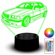 LED NOČNÁ LAMPA BMW E36 COUPE M3 MPOWER AUTO AUTO 3D NÁZOV PRE FANOUŠKA