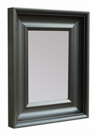 Drevené obdĺžnikové zrkadlo 36x45, čierne prevedenie
