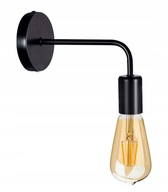 MODERNÁ ČIERNA NÁstenná LAMPA PRIAMA PEVNÁ LOFT EDISON 1X E27