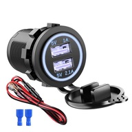 12V/24V vodotesná duálna USB nabíjačka pre p