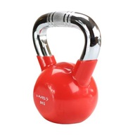 KETTLEBELL 8kg tréningová činka LIATIENOVÁ GUĽA HMS potiahnutá VINYLOM