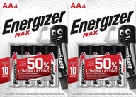 Energizer AA alkalické batérie 1,5V 4ks x 2