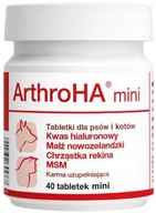 Arthroha Mini MSM kyselina hyalurónová pre rybníky pre psie mačka 40 tab. mini