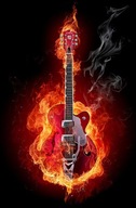 Detská fototapeta Fiery Guitar 175x115 cm