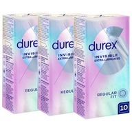 DUREX INVISIBLE EXTRA LUBE tenké kondómy, dodatočne lubrikované, 30 ks.