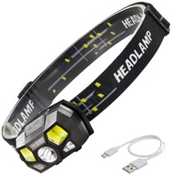 ZD112 LED ČELOVKA USB NABÍJACÍ PIR