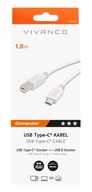 Kábel pre USB-C - USB-B tlačiareň Laptop/MacBook atď