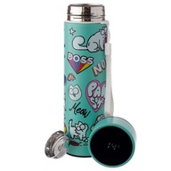 Simon's Cat fľaša termoska na vodu digitálny teplomer 450ml pre deti do školy