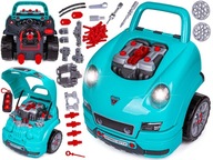 SET MALÉHO MECHANIKA MODRÉ PORSCHE NA DEMONTÁŽ 61