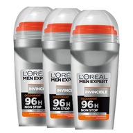 Sada 3x Loreal Men Expert roll-on deodorant Invincible 96H 50 ml