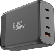 Silver Monkey GaN 200W USB-C PD + USB3.0 nabíjačka