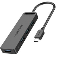 VENTION Type-C HUB 4xUSB3.0 + MicroUSB Power 0,15m