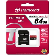 TRANSCEND 64 GB microSDXC Class 10 Premium 60 MB s