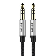 Audio kábel Baseus mini jack 3,5 mm AUX Baseus Yiven 1 m (čierno-strieborný) ]]