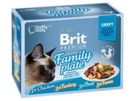 Krmivo BRIT Cat Gravy Fillet Family Plate pre mačky