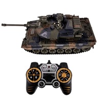 RC OVLÁDANÉ NÁDRŽE STRIEĽAJÚ A DYM LEOPARD 1:18 NA DIAĽKOVÉ OVLÁDANIE