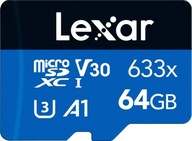 Lexar pamäťová karta 64 GB vysokovýkonná micro SDXC až 100 MB/s SD