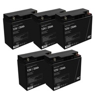 AGM 100Ah 12V (5x20Ah) sada batérií UPS CO