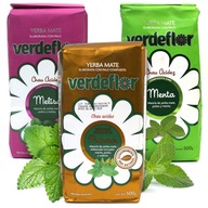 Yerba Mate Verdeflor 3x500g Premium Menta 1,5kg Melisa Hierbas Argentina