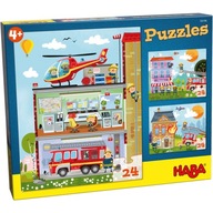 Puzzle Hasičská zbrojnica 3 x 24 Haba