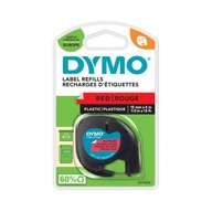 DYMO LETRATAG páska 12mm/4m červená plast