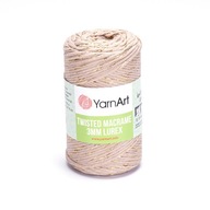 Šnúrka YarnArt TWISTED MACRAME LUREX 3mm 753 béžová